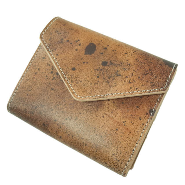 ファッション小物yoko sakamoto ヨーコサカモト 日本製 REGULAR WALLET PAINT レギュラーウォレット ペイント YS-LW-REGLLAR-PAINT ABSTRACT NATURAL 二つ折り 財布【新古品】【yoko sakamoto】