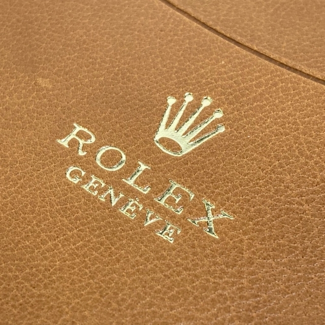 ロレックス ROLEX ロゴ ノベルティ 非売品 パスケース レザー ブラウン 美品
