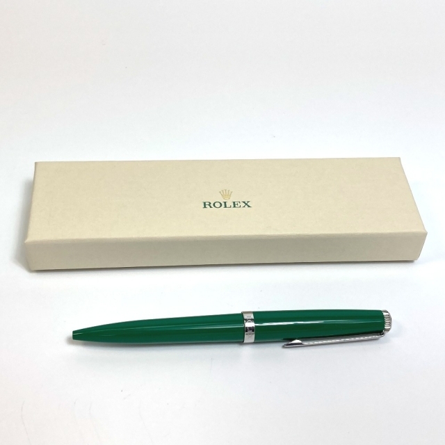 ロレックス ROLEX 王冠マーク 4320088 ノベルティ 非売品 ボールペン プラスチック グリーン 未使用