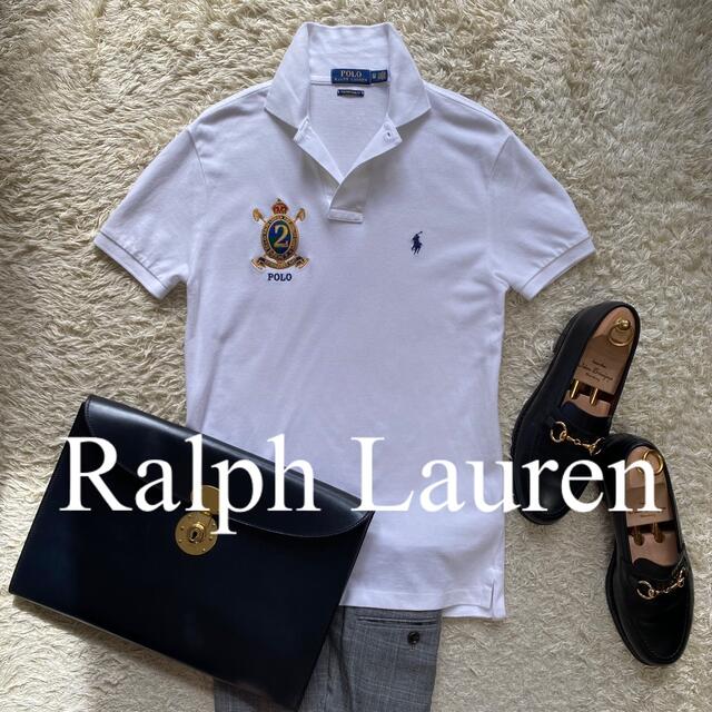 POLO RALPH LAUREN(ポロラルフローレン)のラルフローレン　Ralph Lauren  S位　ポロシャツ　白　ホワイト　美品 メンズのトップス(ポロシャツ)の商品写真