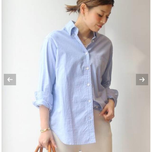 DEUXIEME CLASSE(ドゥーズィエムクラス)のDeuxieme Classe *OXFORD BD シャツ　ブルー レディースのトップス(シャツ/ブラウス(長袖/七分))の商品写真