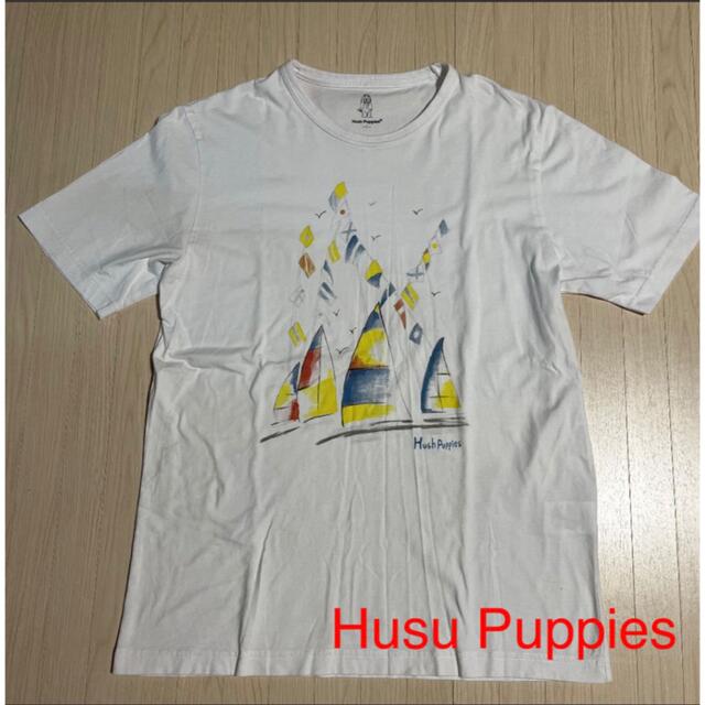 Hush Puppies(ハッシュパピー) マリン布帛AP使い天竺T レシャツL レディースのトップス(カットソー(半袖/袖なし))の商品写真