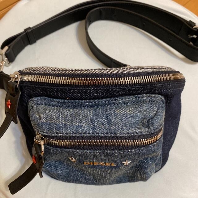 ディーゼル DIESEL デニム レザー F-DESTAR BELTBAG レディースのバッグ(ボディバッグ/ウエストポーチ)の商品写真