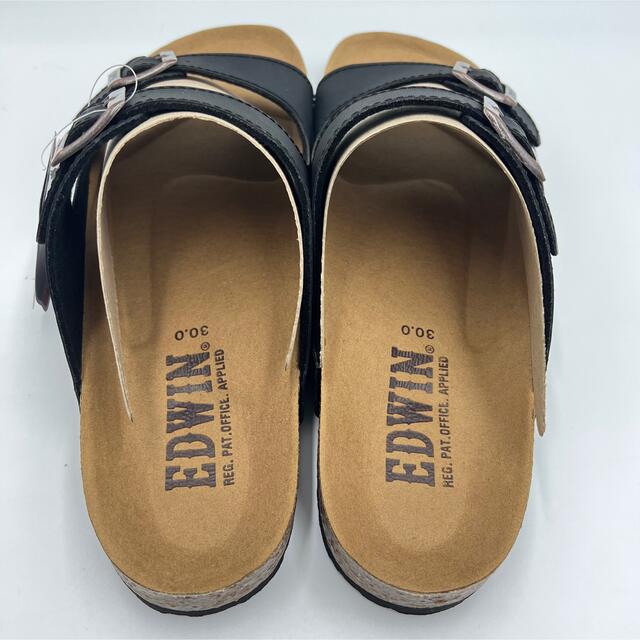 EDWIN(エドウィン)の新品未使用　EDWIN エドウィン サンダル 30cm ブラック　コルク メンズの靴/シューズ(サンダル)の商品写真
