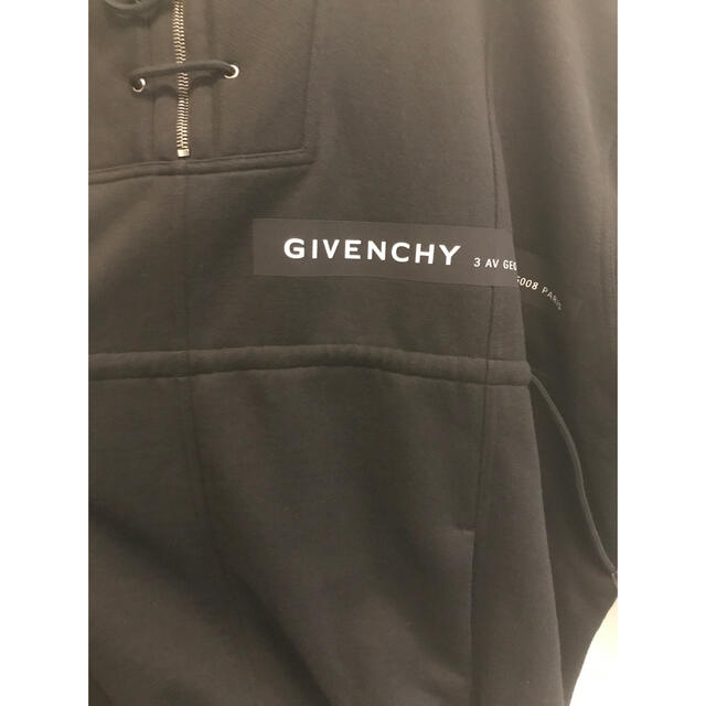 GIVENCHYジバンシイ刺繍レースアップ スタンドカラー フーディ パーカー