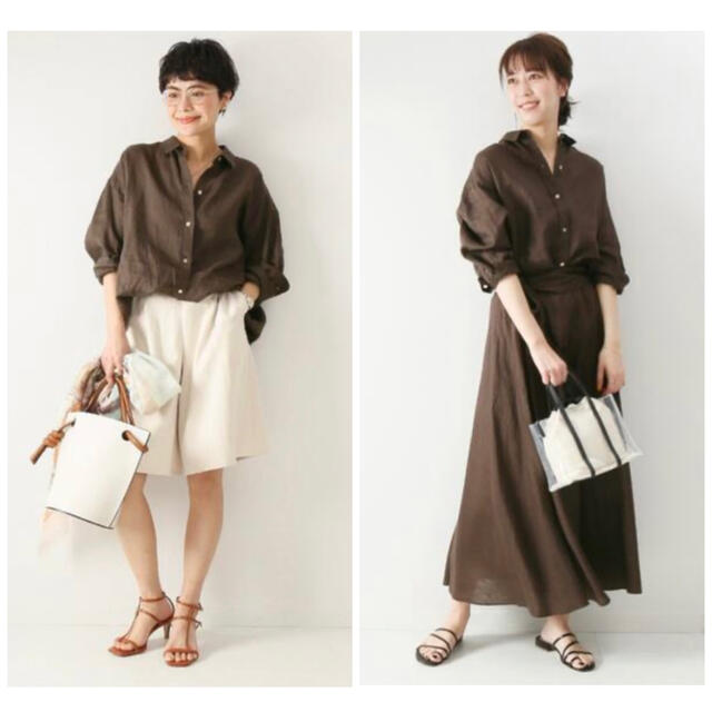 Spick & Span(スピックアンドスパン)の未使用 Spick and Span リネンビックシャツ レディースのトップス(シャツ/ブラウス(長袖/七分))の商品写真