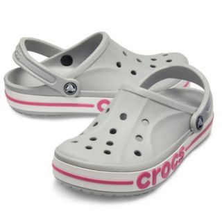 クロックス(crocs)の新品 22㎝ クロックス バヤバンド クロッグ ライトグレー(サンダル)