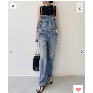 アパルトモンドゥーズィエムクラス(L'Appartement DEUXIEME CLASSE)のアパルトモン　Denim over all 36(サロペット/オーバーオール)