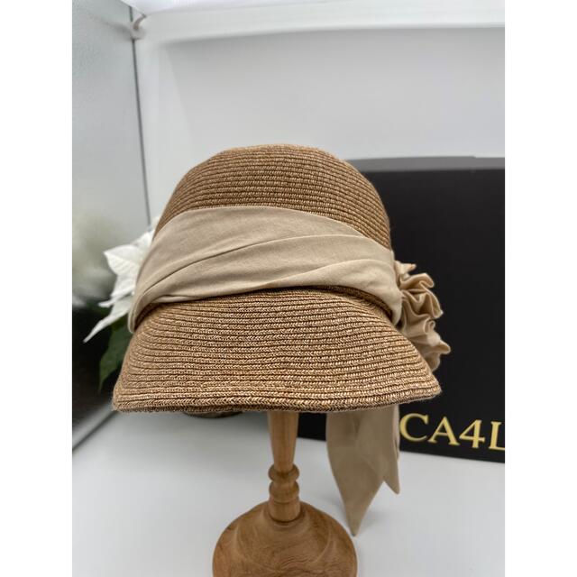 【2～3回使用】CA4LA 風の方向 リボン キャスケット レディースの帽子(麦わら帽子/ストローハット)の商品写真