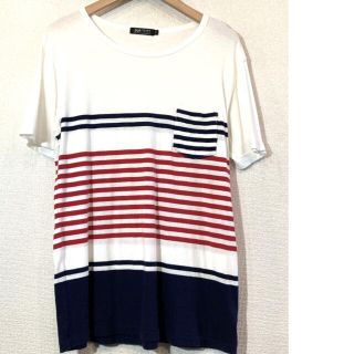 ビームス(BEAMS)のBEAMS★Tシャツ★パネルボーダー★ビームス★ホワイト★ネイビー★白紺赤(Tシャツ/カットソー(半袖/袖なし))