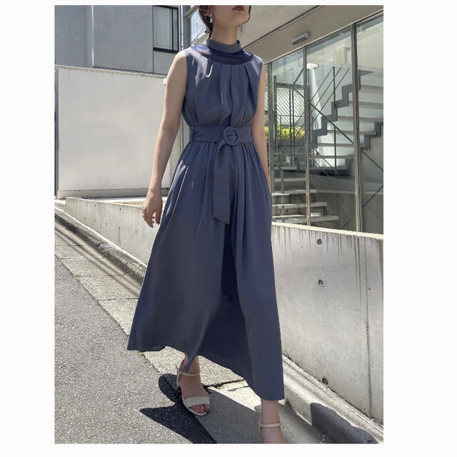 natural couture ボレロ付きお上品ドレス　ワンピース  ブルー 1