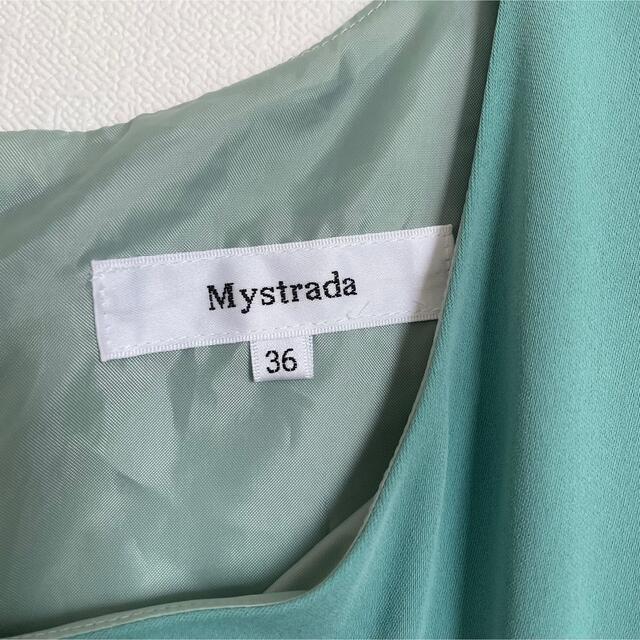 Mystrada(マイストラーダ)のMystradaエメラルドグリーンワンピース レディースのワンピース(ひざ丈ワンピース)の商品写真