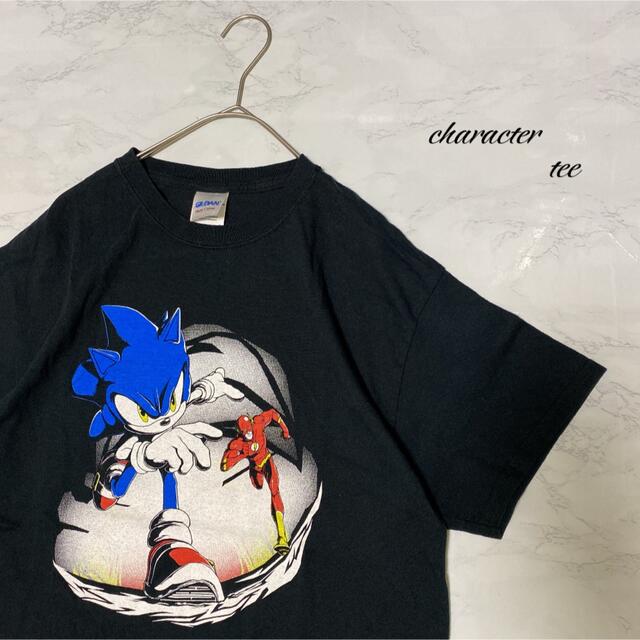 メンズTシャツ　ソニック　sonic キャラクター　　激レア　ギルダン　ビンテージ