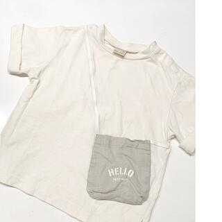 プティマイン(petit main)の美品‼︎プティマイン ポシェット半袖Tシャツ　90(Tシャツ/カットソー)