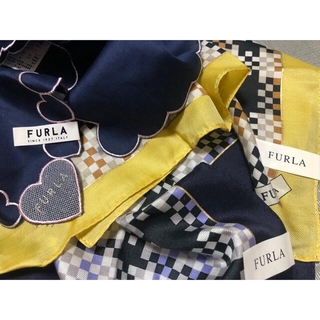 フルラ(Furla)のフルラ　スカーフ　大判ハンカチ　シルク　日本製　4枚セット(バンダナ/スカーフ)