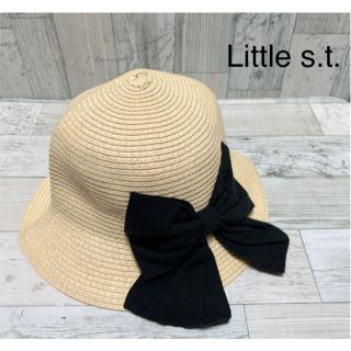 Little s.t.  リボンペーパーハット ハット 麦わら キッズ 日本製(帽子)