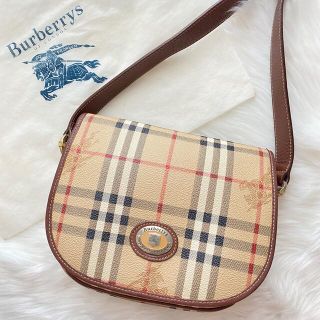 バーバリー(BURBERRY)の希少 バーバリー ショルダーバッグ ノバチェック シャドーホース PVC レザー(ショルダーバッグ)