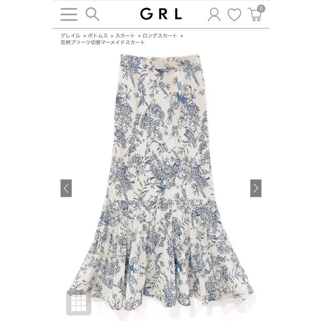 GRL(グレイル)のGRL 花柄プリーツマーメイドスカート レディースのスカート(ロングスカート)の商品写真
