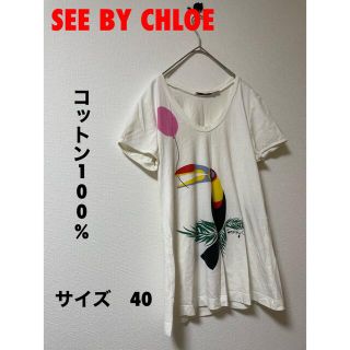 シーバイクロエ(SEE BY CHLOE)のSEE BY CHLOE シーバイクロエ カットソー　40(カットソー(半袖/袖なし))