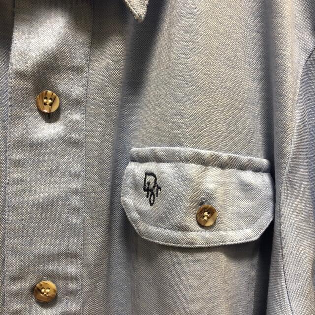 Christian Dior - Christian Dior 刺繍ロゴ半袖シャツ XL ブルーの通販