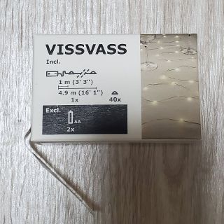 イケア(IKEA)のIKEA VISSVASS ヴィスヴァスLEDライトチェーン 全40球(蛍光灯/電球)