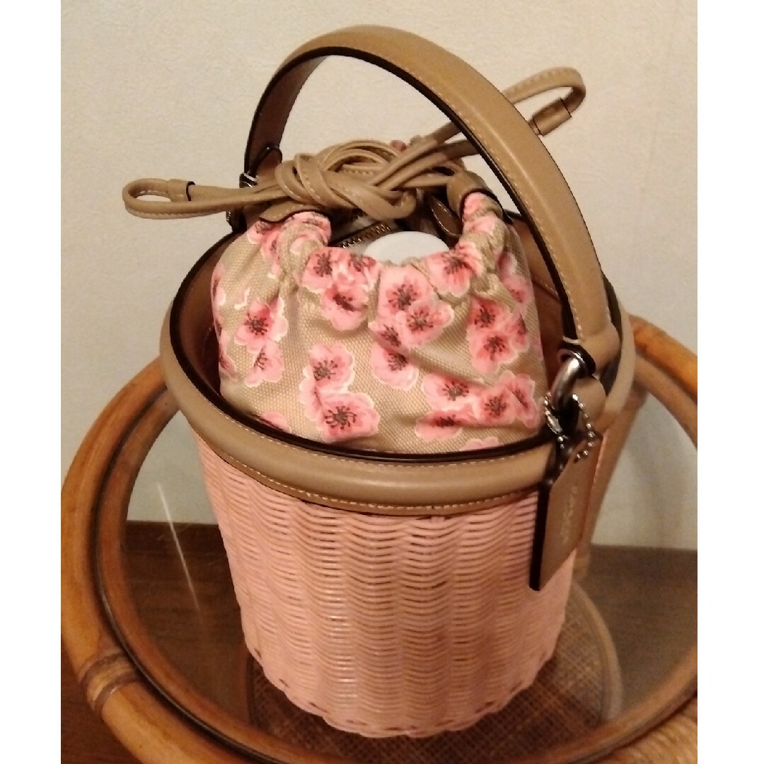 COACH - 【 日本限定品! 】 コーチ かごバッグ サクラ COACH - 【 日本限定品! 】 コーチ かごバッグ サクラ