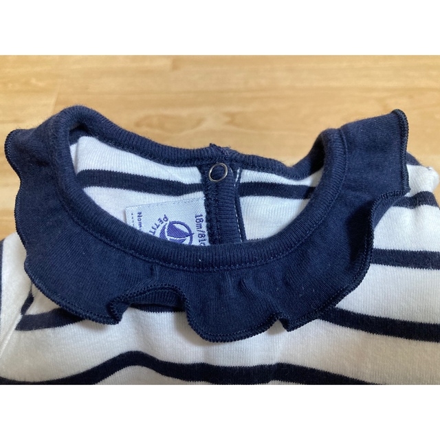 PETIT BATEAU(プチバトー)の【プチバトー 】ボーダーワンピース&レギンス　セット キッズ/ベビー/マタニティのベビー服(~85cm)(ワンピース)の商品写真