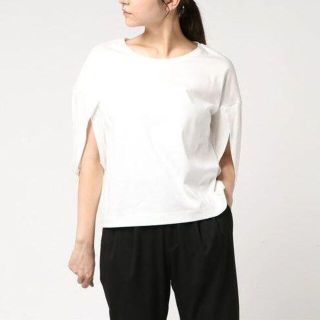 エストネーション(ESTNATION)のスムース袖 ボリューム カットソー WHITE【 ESTNATION 】(Tシャツ(半袖/袖なし))