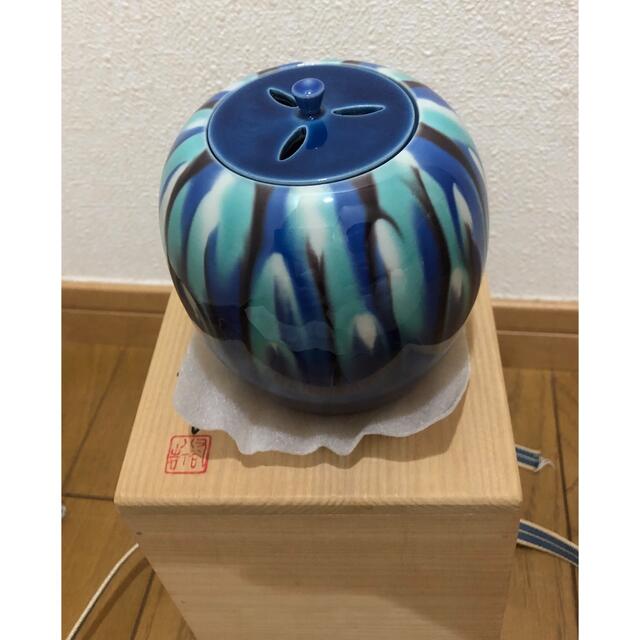 当店の記念日 柳雨軒三代 徳田八十吉 燿彩香炉 九谷焼 木箱付き 陶芸