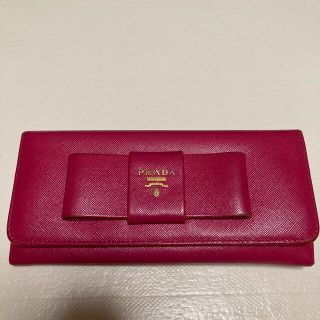 プラダ(PRADA)のプラダ　リボン長財布(財布)