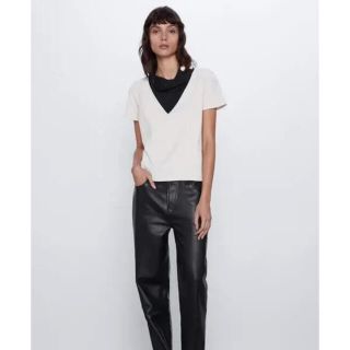 ザラ(ZARA)のZARA コントラストネックライン仕様Ｔシャツ(Tシャツ(半袖/袖なし))