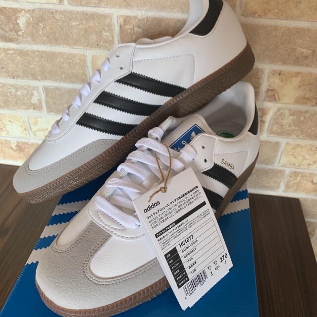 adidas新品未使用！完売商品！27 adidasSambaWhite Black Gum