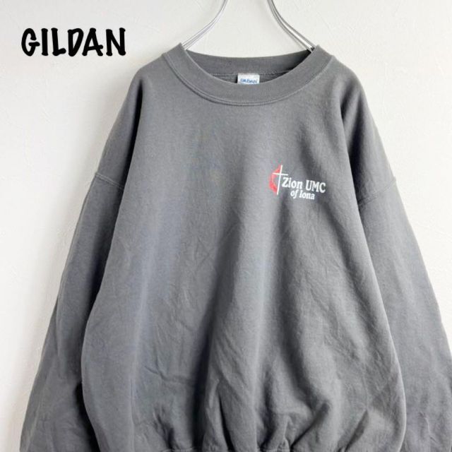 GILDAN - ギルダン 両面プリント 教会 チャコールグレー ゆるだぼ スウェットトレーナーの通販 by GK shop｜ギルタンならラクマ