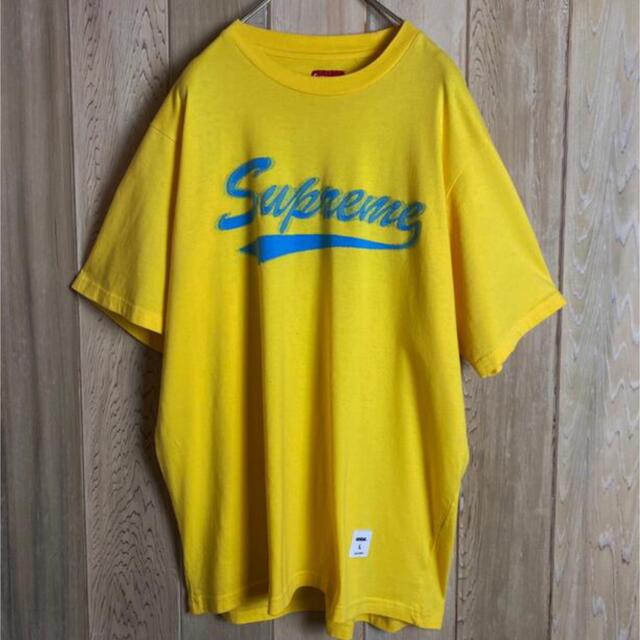 supreme Tシャツ イエロー 黄色 オーバーサイズ - Tシャツ/カットソー ...