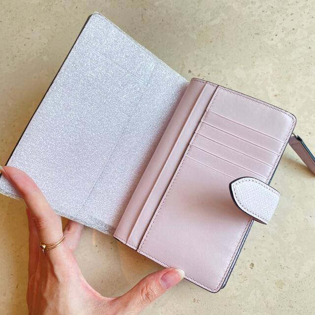 ラスト１【新品】Smythson スマイソン パナマ 三つ折り財布 グレー-