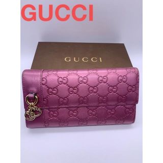 グッチ(Gucci)の(中古)GUCCI GGロゴメタリックレザー長財布(財布)