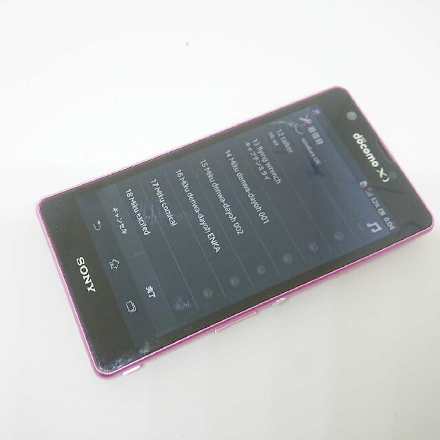 Xperia(エクスペリア)のXperia A SO-04E 初音ミク ver ソニー,ドコモ ワンセグ 4G スマホ/家電/カメラのスマートフォン/携帯電話(スマートフォン本体)の商品写真