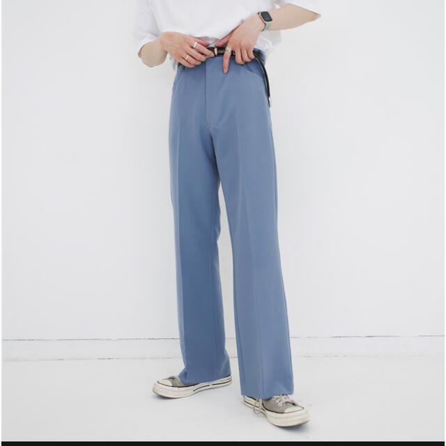 precme. flare slacks【light blue】