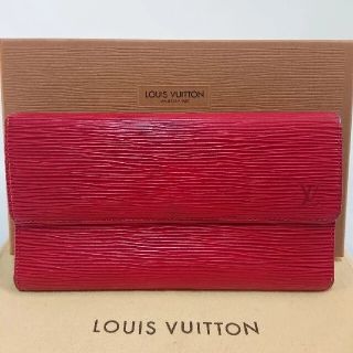 ルイヴィトン(LOUIS VUITTON)のLOUIS VUITTON エピ 長財布 レッド(財布)