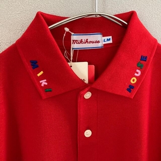 ミキハウス(mikihouse)の【新品】MIKI HOUSE ミキハウス ポロシャツ 赤  M 日本製(ポロシャツ)