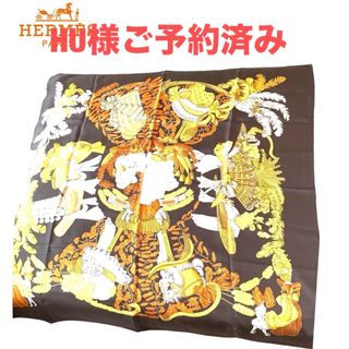 エルメス(Hermes)の✨未使用品　エルメス HERMES「CHAPEAU!」(帽子)柄　スカーフ(バンダナ/スカーフ)