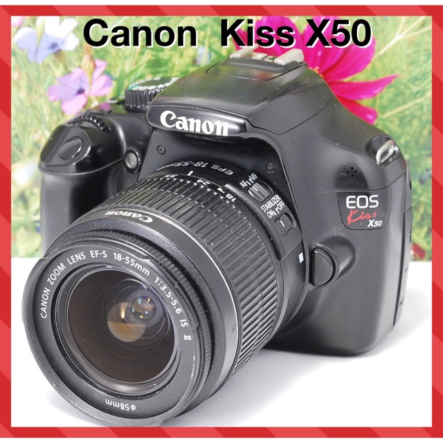 げいたしま Canon kiss x50 レンズキット ️の通販 by ⭐️kaoru camera⭐️｜キヤノンならラクマ - ️人気機種