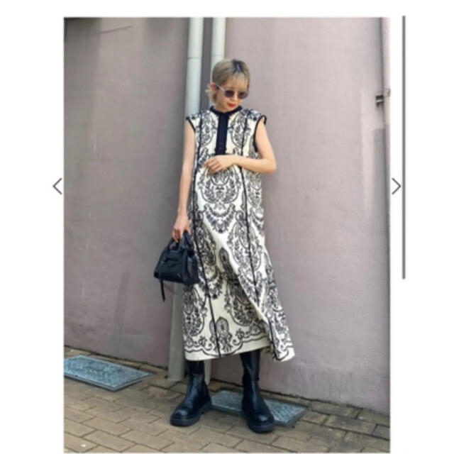 新品未使用 DAMASK EMBROIDERY LINEN DRESS Mサイズ レディース