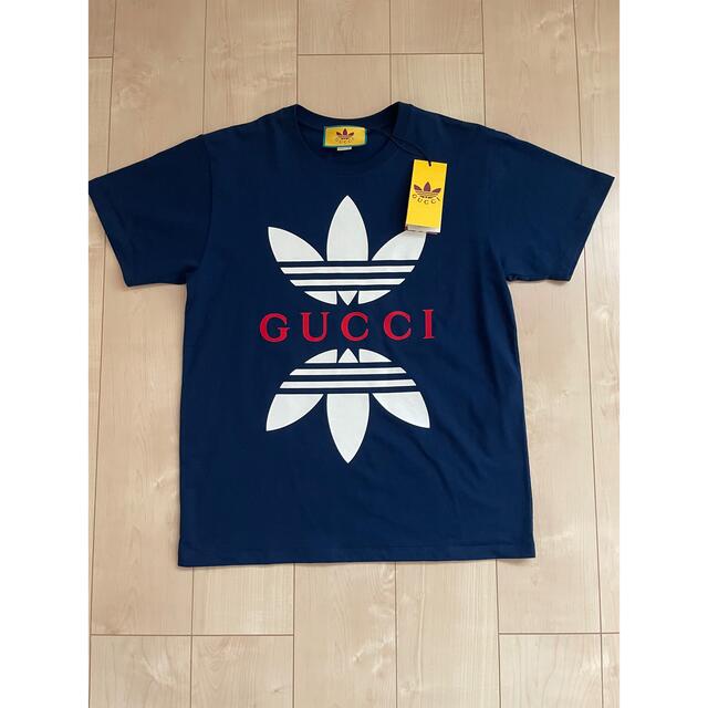 Gucci(グッチ)の【新品未使用】GUCCI×adidas Tシャツ　グッチ　アディダス メンズのトップス(Tシャツ/カットソー(半袖/袖なし))の商品写真