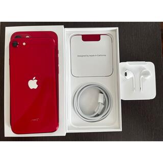 アイフォーン(iPhone)の超美品 iPhone SE第2世代(SE2)レッド64GB SIMフリー Red(スマートフォン本体)