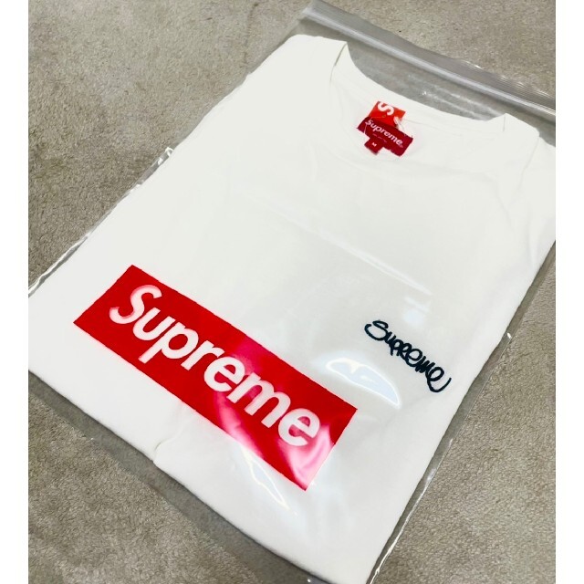 ☆Supreme Washed Handstyle S/S Top White