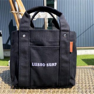 ロンハーマン(Ron Herman)の夏のデートに☆LUSSO SURF マルチポケットトートバッグブラック　RVCA(トートバッグ)