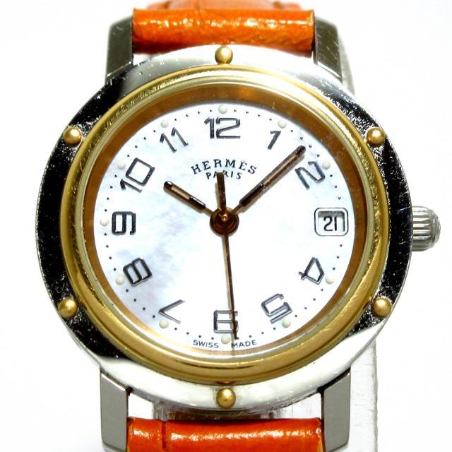 お買い得モデル Hermes CL4.221 クリッパーナクレ 腕時計 エルメス - 腕時計