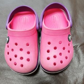 クロックス(crocs)の（あや様専用）クロックス　サンダル　c8　15.5cm　ピンク(サンダル)