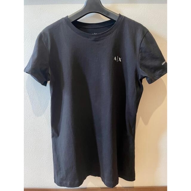 ARMANI EXCHANGE(アルマーニエクスチェンジ)の試着のみ☆アルマーニ Tシャツ ブラック レディース Mサイズ レディースのトップス(Tシャツ(半袖/袖なし))の商品写真